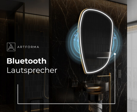 Unregelmäßiger asymmetrischer Spiegel mit LED Beleuchtung I223 #6