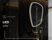 Unregelmäßiger asymmetrischer Spiegel mit LED Beleuchtung I223 #8