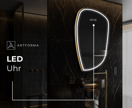 Unregelmäßiger asymmetrischer Spiegel mit LED Beleuchtung I223 #8