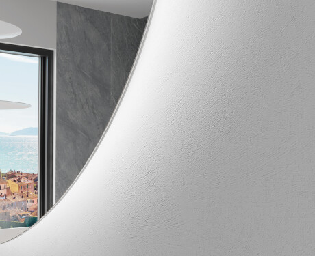 Unregelmäßiger asymmetrischer Spiegel mit LED Beleuchtung Y221 #2