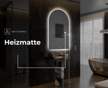 Unregelmäßiger asymmetrischer Spiegel mit LED Beleuchtung Y221 #8