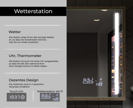 Spiegel mit Rahmen und LED Industrial Beleuchtung FrameLine L02 #8