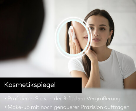 Spiegel mit Rahmen und LED Industrial Beleuchtung FrameLine L09 #10