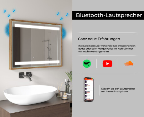 Spiegel mit Rahmen und LED Industrial Beleuchtung FrameLine L09 #11
