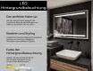 Spiegel mit Rahmen und LED Industrial Beleuchtung FrameLine L09 #4