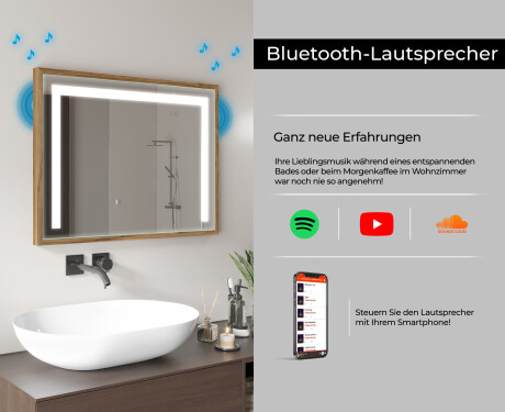 Spiegel mit Rahmen und LED Industrial Beleuchtung FrameLine L11 #11