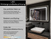 Spiegel mit Rahmen und LED Industrial Beleuchtung FrameLine L11 #4