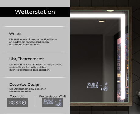 Spiegel mit Rahmen und LED Industrial Beleuchtung FrameLine L11 #8