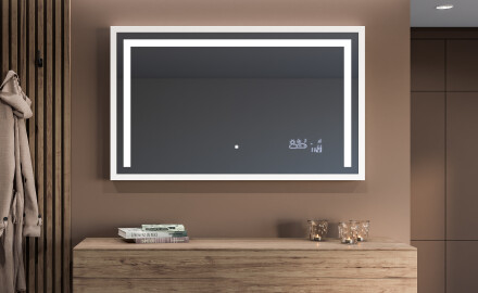 Spiegel mit Rahmen und LED Industrial Beleuchtung FrameLine L11