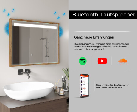 Spiegel mit Rahmen und LED Industrial Beleuchtung FrameLine L12 #11