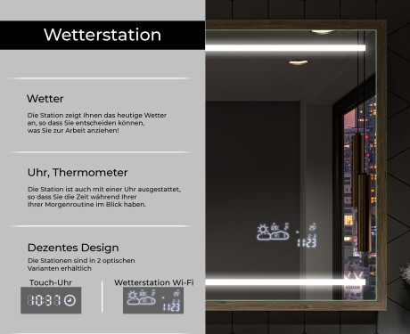 Spiegel mit Rahmen und LED Industrial Beleuchtung FrameLine L23 #8