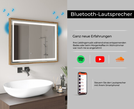 Spiegel mit Rahmen und LED Industrial Beleuchtung FrameLine L49 #11