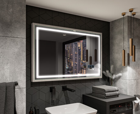 Spiegel mit Rahmen und LED Industrial Beleuchtung FrameLine L49 #12