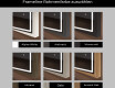 Spiegel mit Rahmen und LED Industrial Beleuchtung FrameLine L49 #2