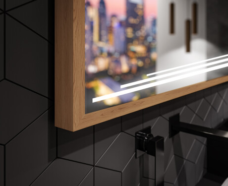 Spiegel mit Rahmen und LED Industrial Beleuchtung FrameLine L75 #3