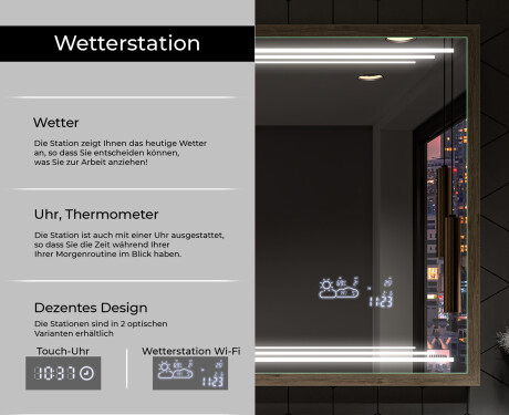 Spiegel mit Rahmen und LED Industrial Beleuchtung FrameLine L75 #8