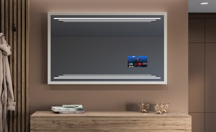 Spiegel mit Rahmen und LED Industrial Beleuchtung FrameLine L75