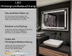 Spiegel mit Rahmen und LED Industrial Beleuchtung FrameLine L124 #4