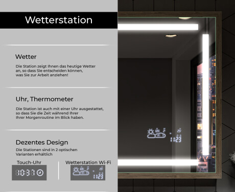 Spiegel mit Rahmen und LED Industrial Beleuchtung FrameLine L124 #8