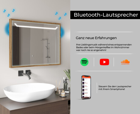 Spiegel mit Rahmen und LED Industrial Beleuchtung FrameLine L128 #11