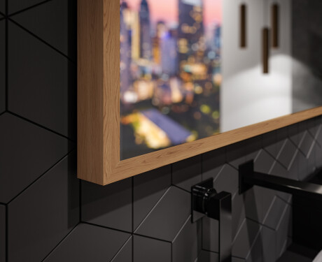 Spiegel mit Rahmen und LED Industrial Beleuchtung FrameLine L128 #3
