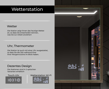 Spiegel mit Rahmen und LED Industrial Beleuchtung FrameLine L128 #8