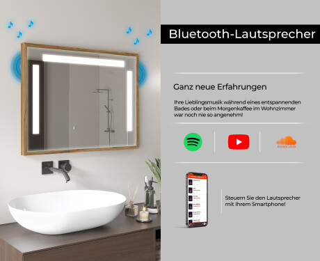 Spiegel mit Rahmen und LED Industrial Beleuchtung FrameLine L134 #11