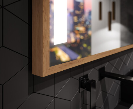 Spiegel mit Rahmen und LED Industrial Beleuchtung FrameLine L134 #3