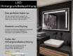Spiegel mit Rahmen und LED Industrial Beleuchtung FrameLine L134 #4