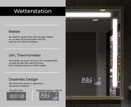 Spiegel mit Rahmen und LED Industrial Beleuchtung FrameLine L134 #8