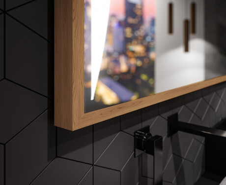 Spiegel mit Rahmen und LED Industrial Beleuchtung FrameLine L135 #3