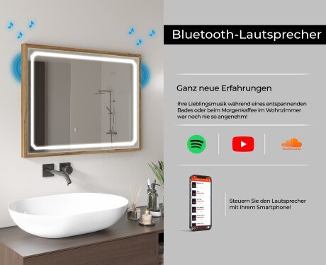 Spiegel mit Rahmen und LED Industrial Beleuchtung FrameLine L137 #11