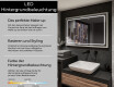 Spiegel mit Rahmen und LED Industrial Beleuchtung FrameLine L137 #4