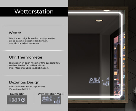 Spiegel mit Rahmen und LED Industrial Beleuchtung FrameLine L137 #8