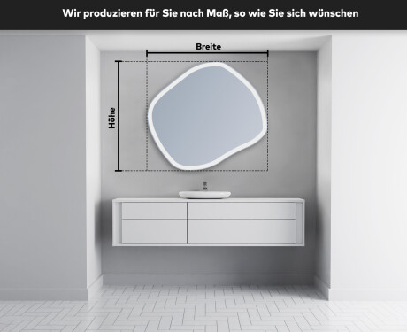 Wandspiegel Beleuchtet unregelmäßige Form R222 #5