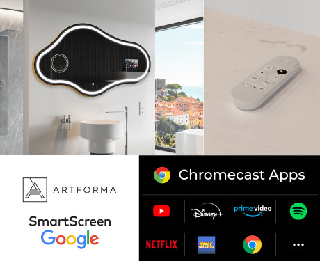 Unregelmäßiger Badpiegel mit LED SMART C223 Google #2