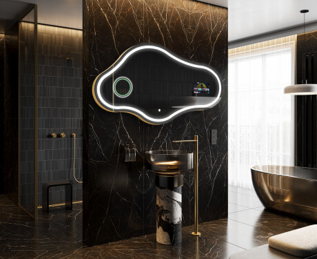 Unregelmäßiger Badpiegel mit LED SMART C223 Google #8