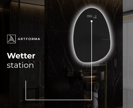 Unregelmäßiger asymmetrischer Spiegel mit LED Beleuchtung SF221 #7