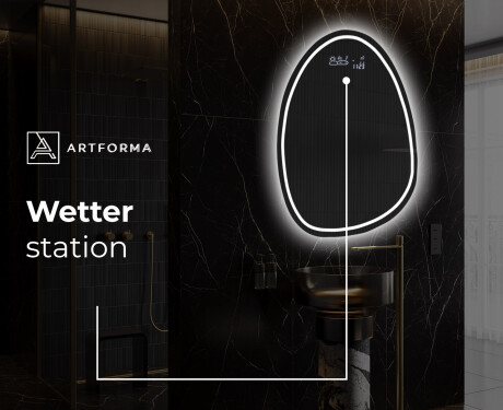 Unregelmäßiger asymmetrischer Spiegel mit LED Beleuchtung SF223 #7