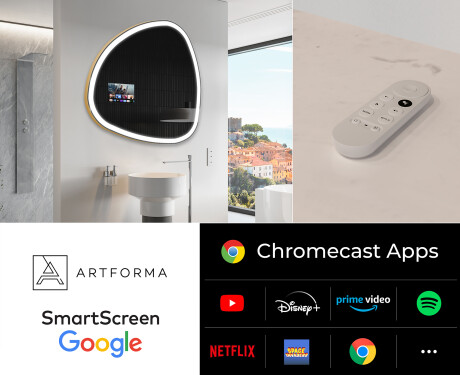 Unregelmäßiger SmartSpiegel mit LED Beleuchtung SMART J222 Google #2