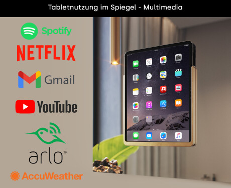 Smarter Rechteckiger LED-Badezimmerspiegel mit iPad Displine L15 Apple Rahmen #3