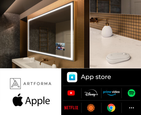 Smarter Spiegel mit LED Beleuchtung L49 Apple #2