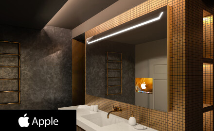 Smart Spiegel LED Badspiegel L128 Apple