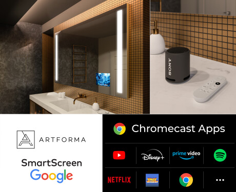 Badezimmerspiegel mit Beleuchtung LED Smart Google L02 #4