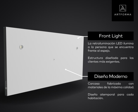 Badezimmerspiegel mit Beleuchtung LED Smart Google L02 #11
