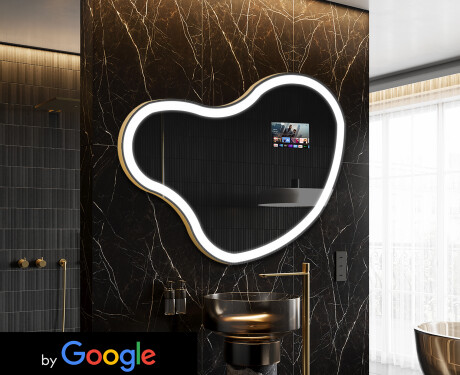 Unregelmäßiger Spiegel mit LED SMART N222 Google