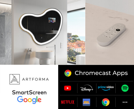 Unregelmäßiger Spiegel mit LED SMART N222 Google #2