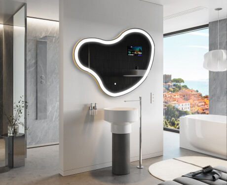 Unregelmäßiger Spiegel mit LED SMART N222 Google #9