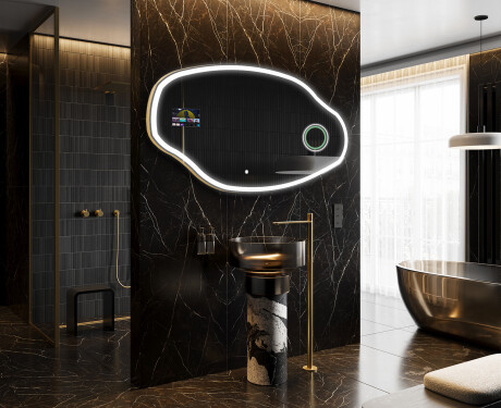 Unregelmäßiger Badpiegel mit LED SMART O222 Google #8