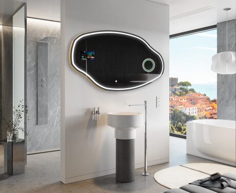 Unregelmäßiger SmartSpiegel mit LED Beleuchtung SMART O223 Google #10